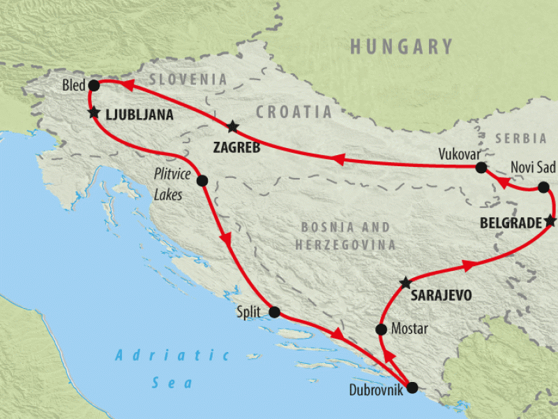 Journey Around the Western Balkans 11 days  On The Go Tours