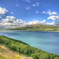 Eyjafjordur, Icelands longest fjord, running alongside Akureyri