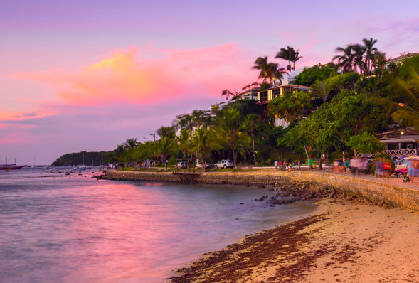 Amacao Dos Buzios beach at sunset