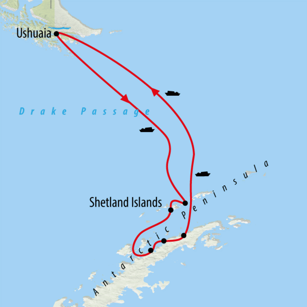 Antarctica Explorer - 10 days map