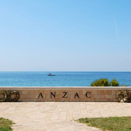 Anzac Cove with wreaths -Turkey Tours-On The Go Tours