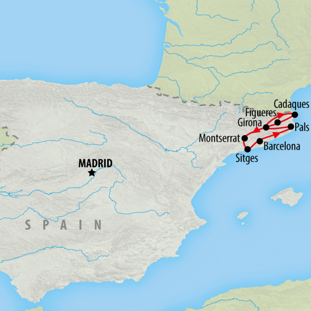 Captivating Catalonia - 3 days map