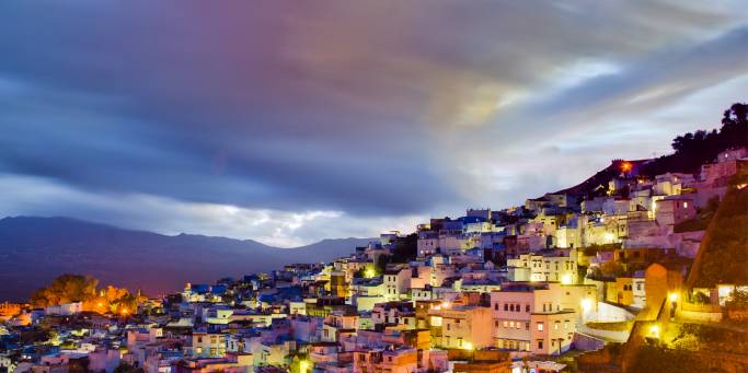 Chefchaouen at Night | Morocco