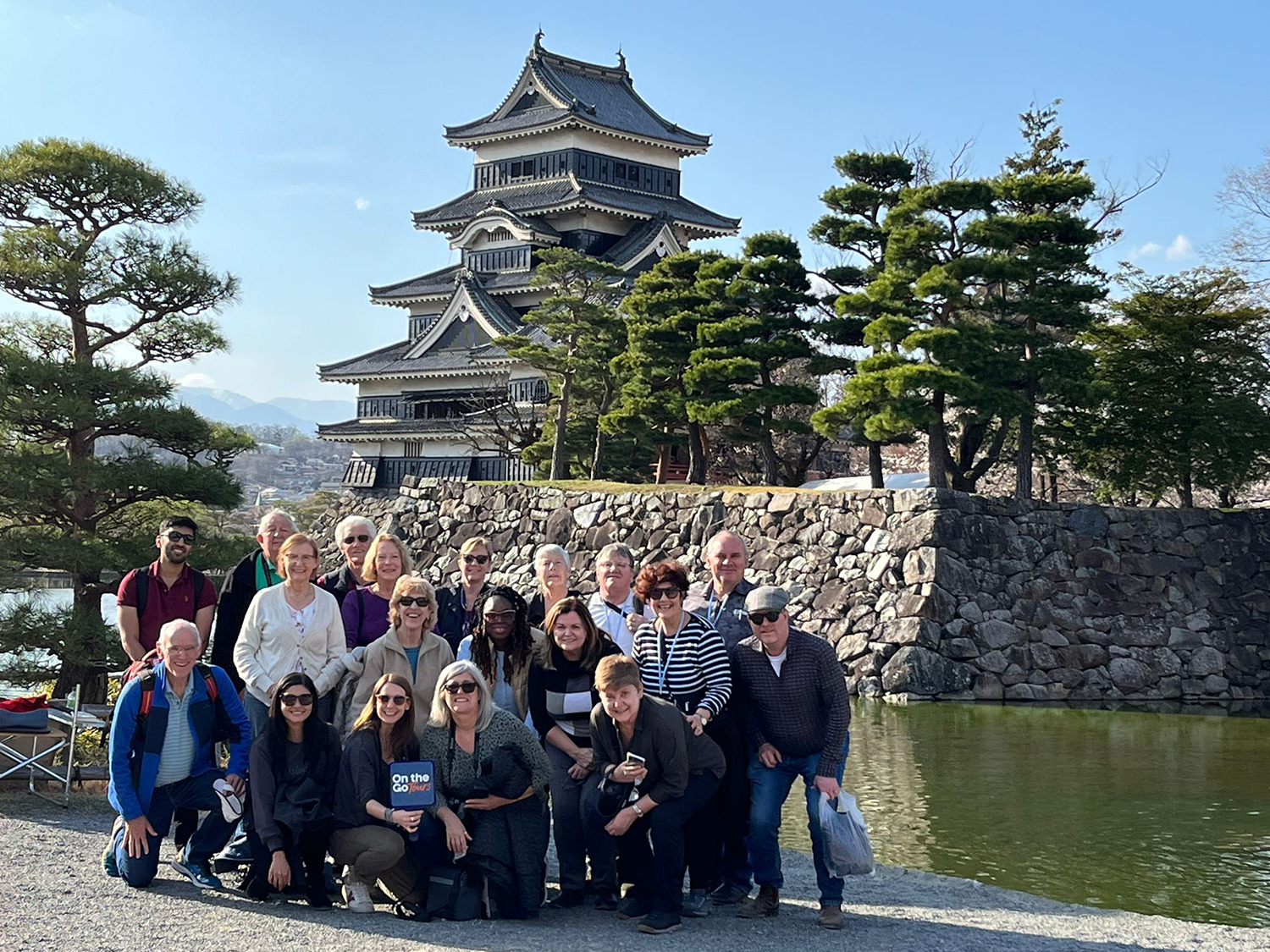 A tour group at Matsumoto Castle