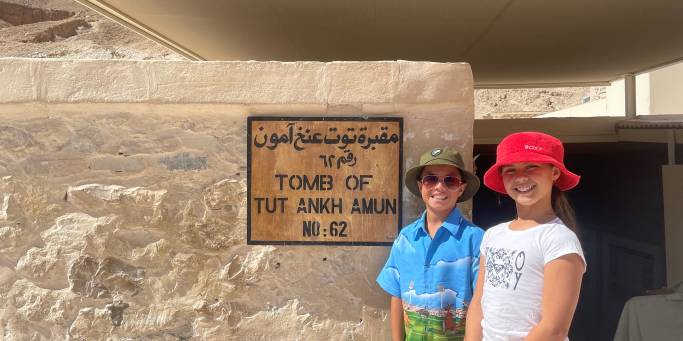 Children on an Egypt Family tour at the Valley of the Kings in Luxor | Egypt | On The Go Tours