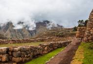 View of the stone terraces located close to the Andean village of Chinchero