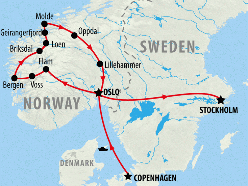 Copenhagen, Norwegian Fjords & Stockholm | On The Go Tours