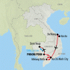 Danang to Saigon & Siem Reap - 10 days Map