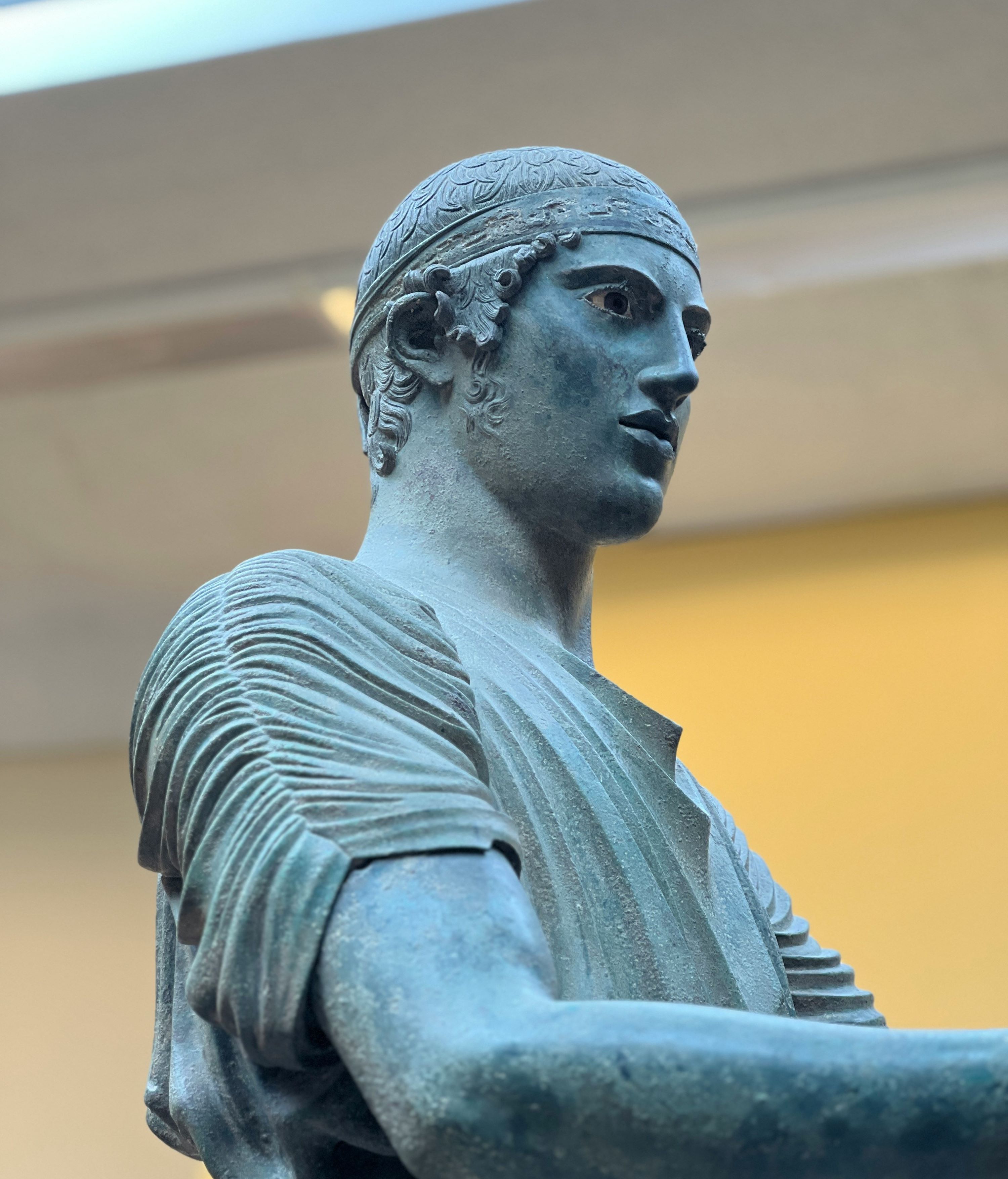 A statue in the Delphi Museum