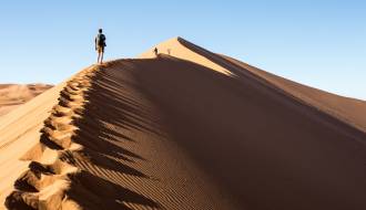 Climbing the dunes of Sossusvlei - Namibia - Africa