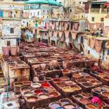 Dye pits at a Fes tannery | Morocco