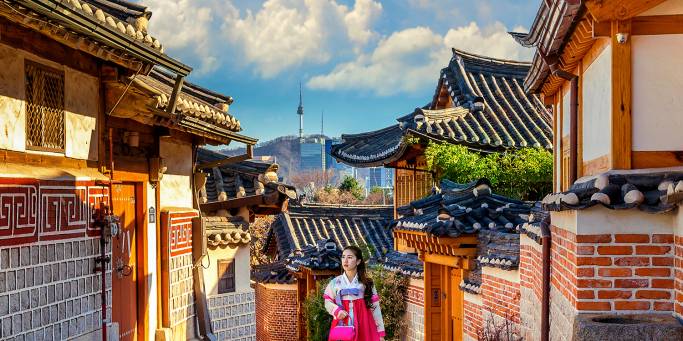 Girl in Bukchon Village