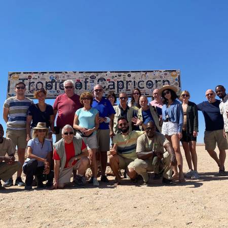 Group at the Tropic of Capricorn, Namibia