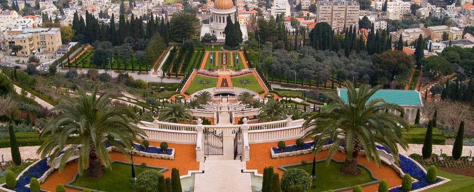 The immaculately landscaped Baha'i Gardens in Haifa