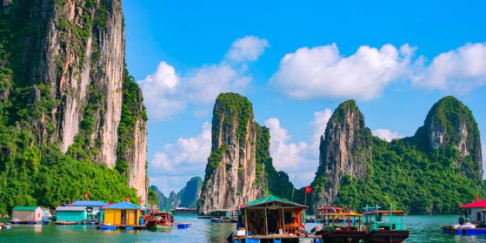 Halong Bay in Vietnam is one of the best places to visit in Southeast Asia