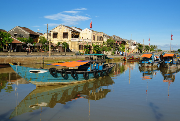 Riverside view of Hoi An