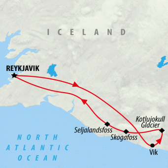 Ice Cave & Glacier Hike - 1 day  map