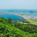 View of Jeju Island, stretching out in to the water