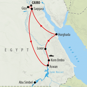 Festive King Ramses with Cruise - 13 days map