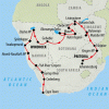 Kruger, Falls, Delta & Cape - 25 days Map