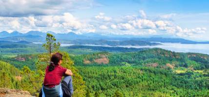 Lady on vancouver island - canada