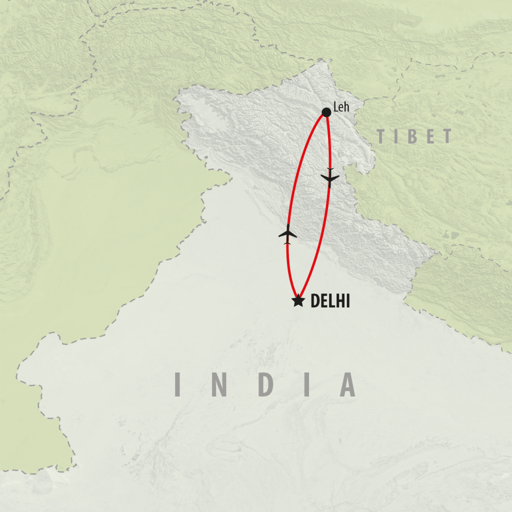 Leh & Ladakh - 4 days map