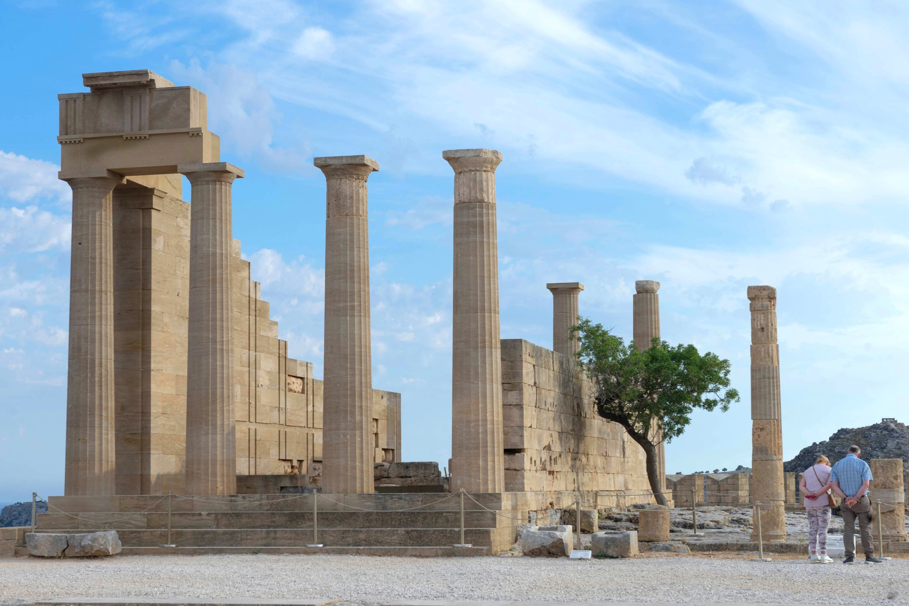 A temple ruin at the Acropolis of Lindos