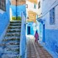 The blue painted houses of Chefchaouen's medina