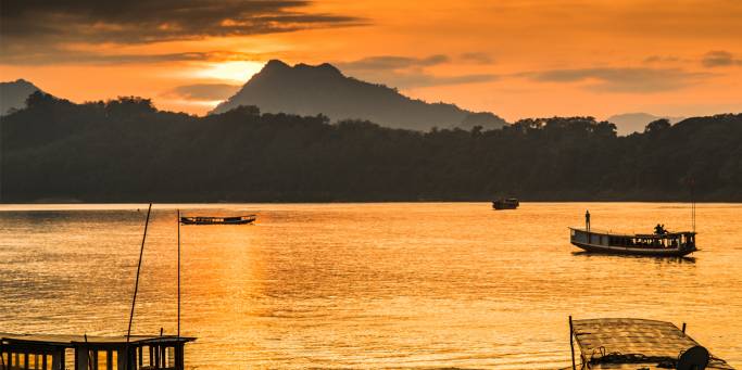 Mekong River At Sunset | Cambodia | Southeast Asia