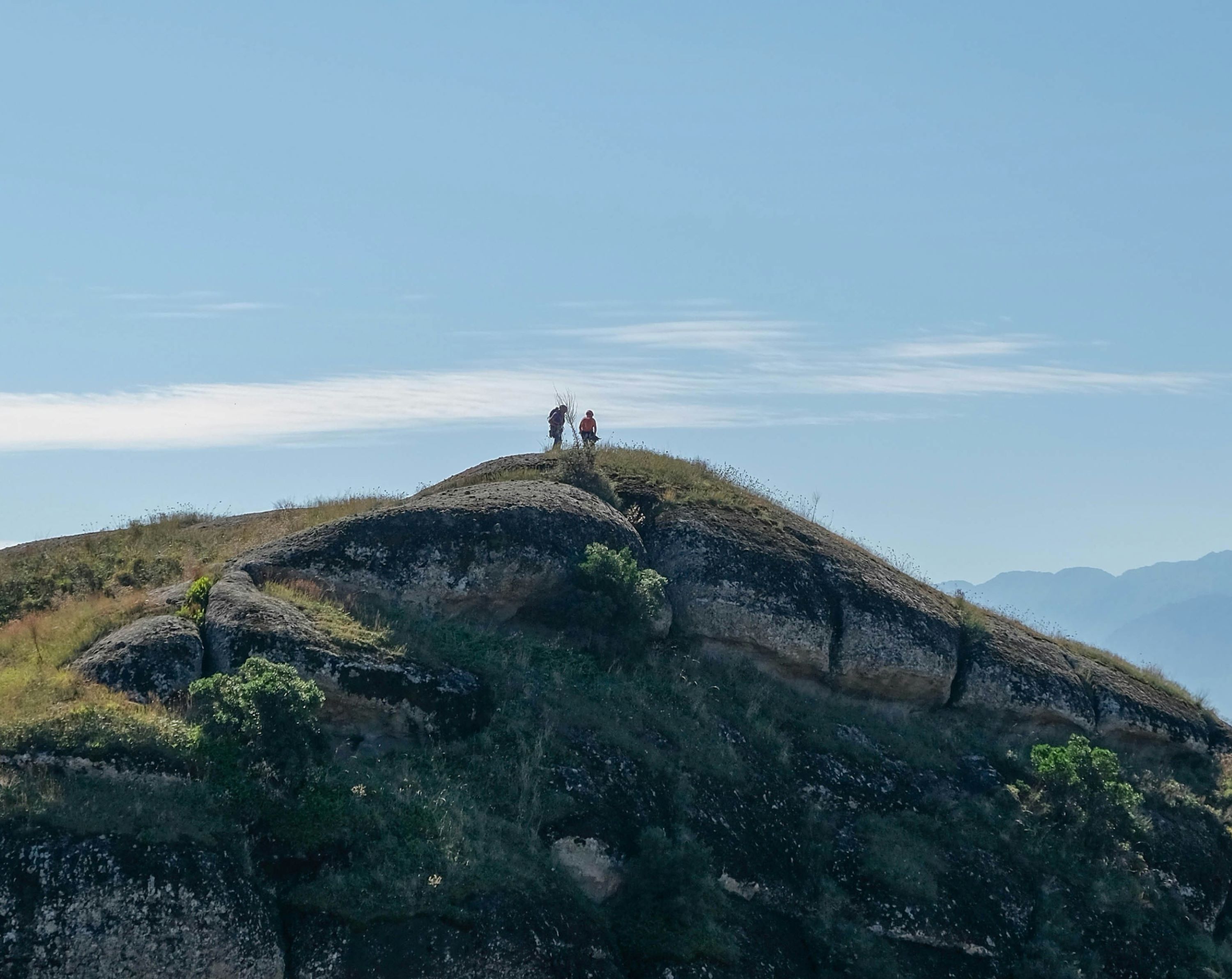 People hiking in Meteora