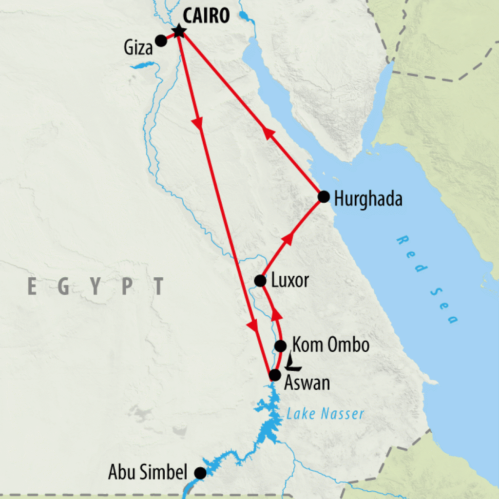 Felucca Explorer & Red Sea - 11 days  map