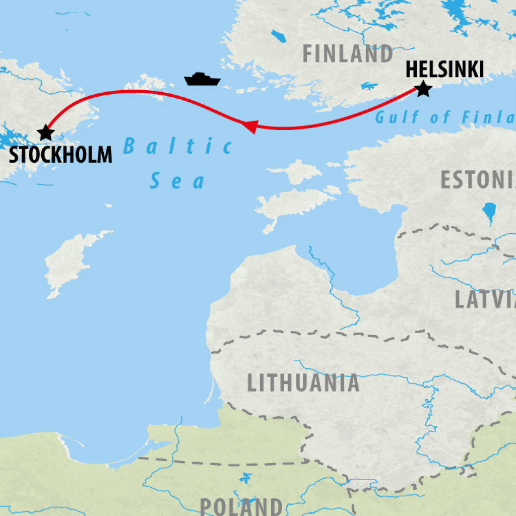 New Year on the Baltic Sea from Helsinki - 4 days map