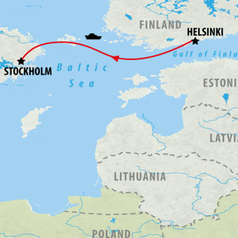 New Year on the Baltic Sea from Helsinki - 4 days map