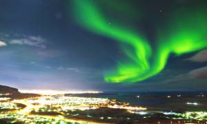 Northern Lights over Reykjavik in winter - Best time to visit Europe