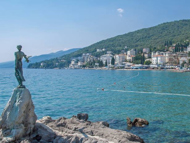 The Maiden and the Seagull Statue in Opatija Croatia