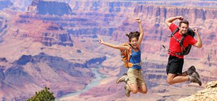 People jumping at the Grand Canyon - USA - North America Tours - On The Go Tours