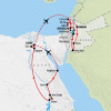 Pyramids, Petra, Promised Land - 19 Days Map