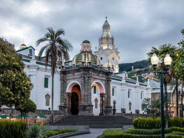 Ecuador's capital city, Quito, surrounded by mountains