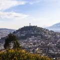 Ecuador's capital city, Quito, surrounded by mountains