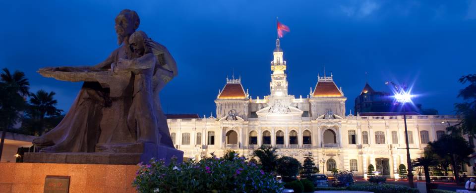 Saigon City Hall in the early evening light