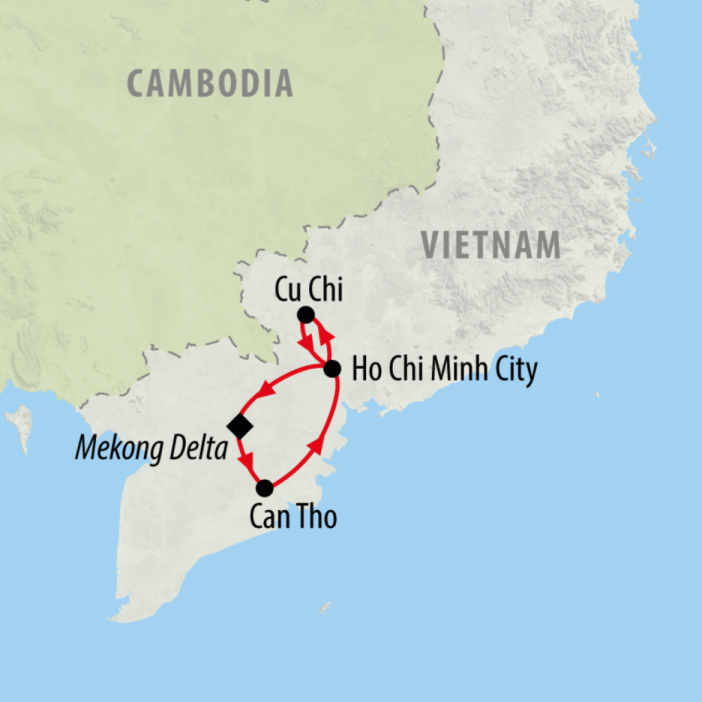 Saigon, Cu Chi & Mekong Delta - 6 days map