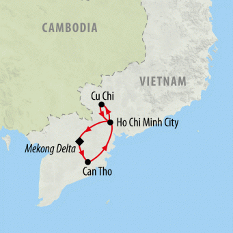 Saigon, Cu Chi & Mekong Delta - 6 days map