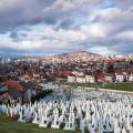 Arial view of the city of Sarajevo in Bosnia and Herzegovina