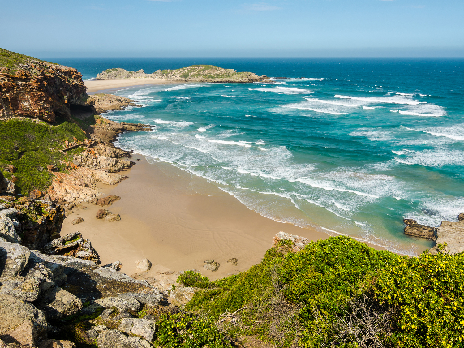 A secluded beach in South Africa