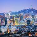 Lights brightening the beautiful cityscape in Seoul