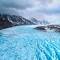 The dramatic glacier of Skaftafell in the south of Iceland