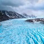 The dramatic glacier of Skaftafell in the south of Iceland