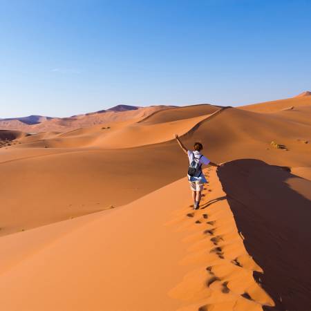 Solo female traveller in the Namib Desert