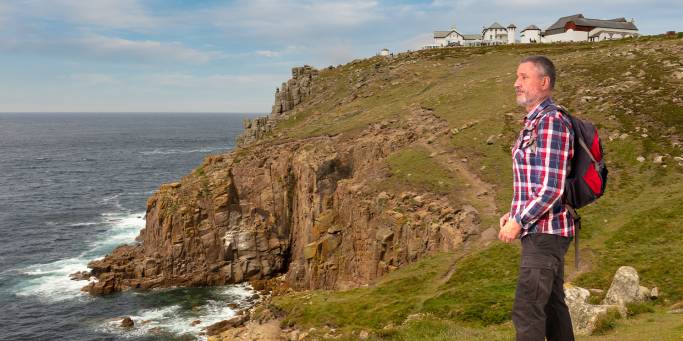 Hiker at Land's End | England | United Kingdom