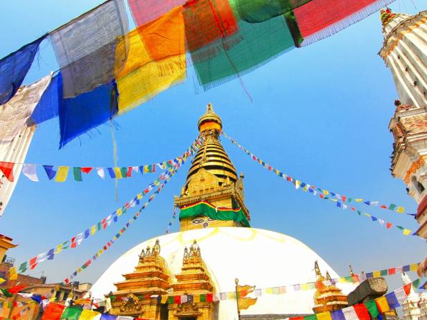 The great monument of Swayambhunath located in Kathmandu